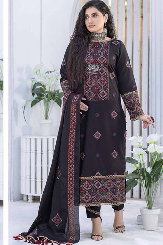 3 Piece Khaddar Embroidered RJ-04
