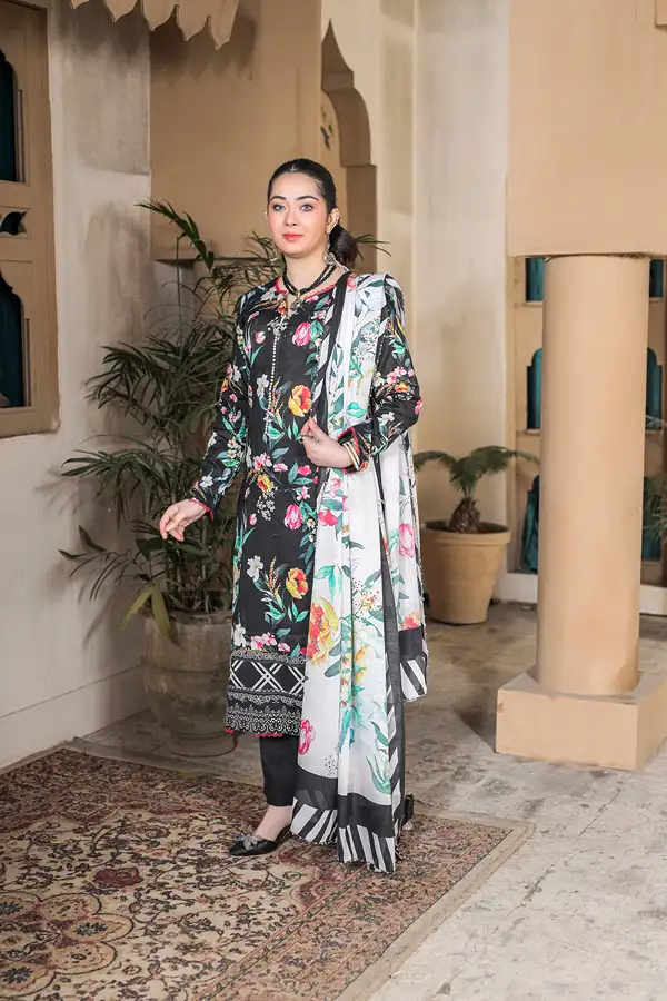 Doria Lawn Print Edition 3 Piece Suit