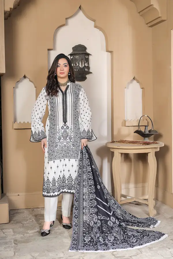 Doria Lawn Print Edition 3 Piece Suit