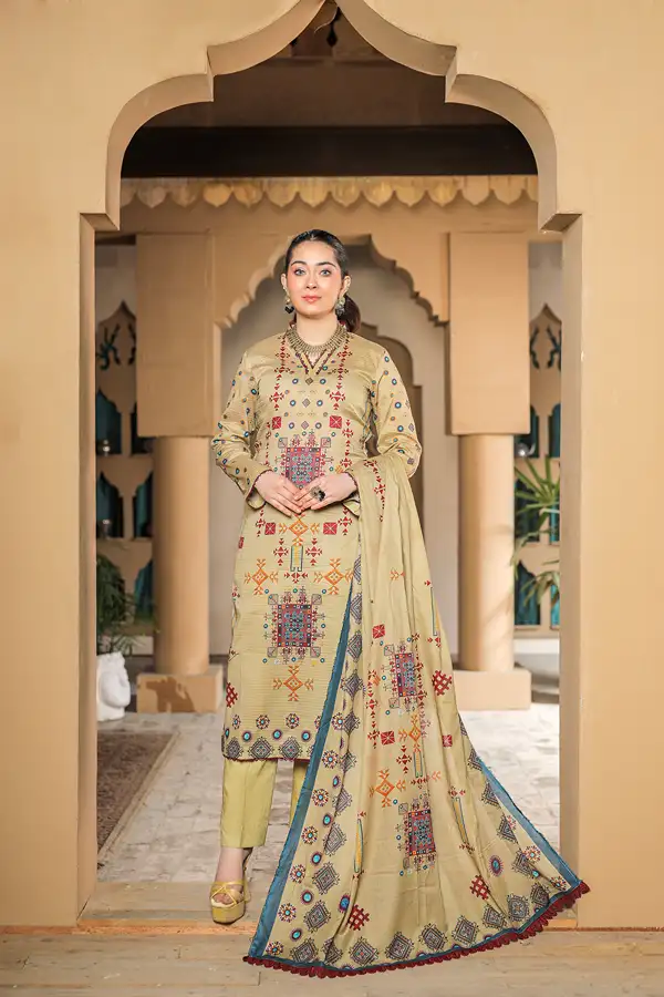 Doria Lawn Print Edition 3 Piece Suit