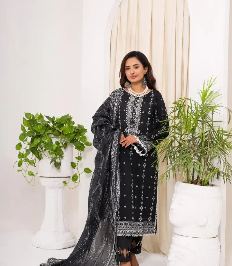 Premium 3 Piece Print Edition (Bana Dora Lawn) RJ-03