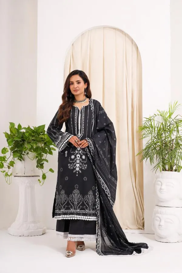 Premium 3 Piece Print Edition (Bana Doria Lawn) RJ-05