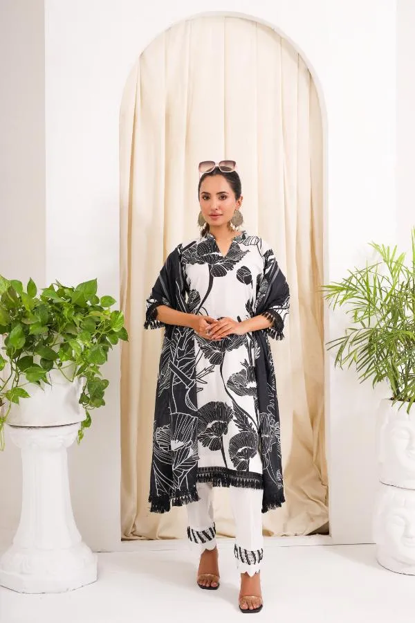 Premium 3 Piece Print Edition (Bana Doria Lawn) RJ-04