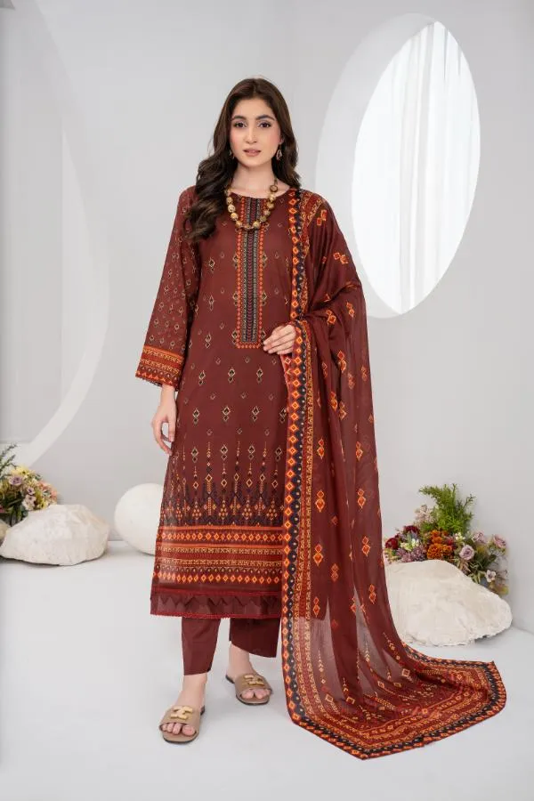 Libas-E-Khas (3 Piece Digital Print Lawn) RJ-03