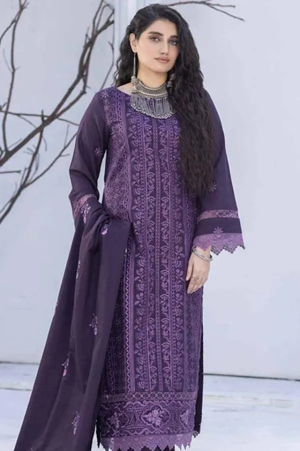 3 Piece Khaddar Embroidered RJ-03