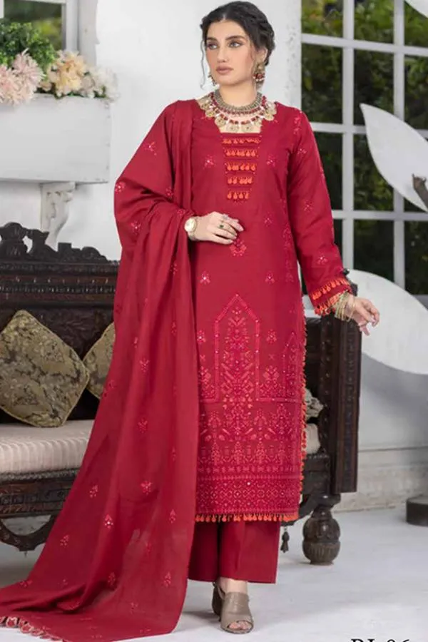 3 Piece Khaddar Embroidered RJ-06