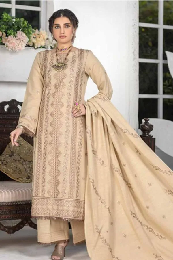 3 Piece Khaddar Embroidered RJ-07