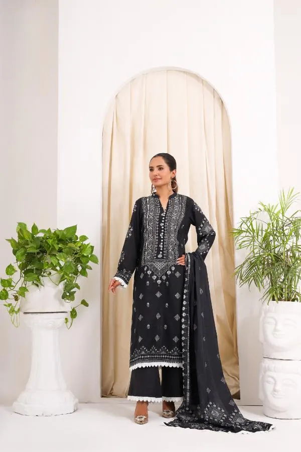 Premium 3 Piece Print Edition (Bana Dora Lawn) RJ-07